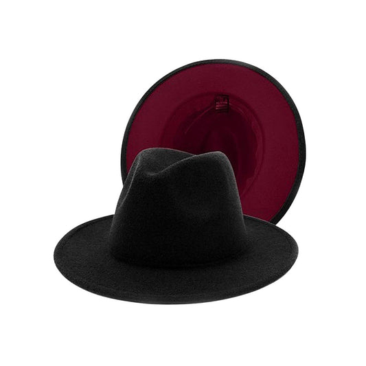 Black and Wine Fedora