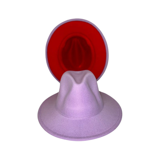 Lavender and Red Fedora