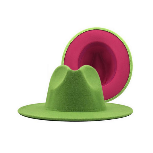Lime and Pink Fedora