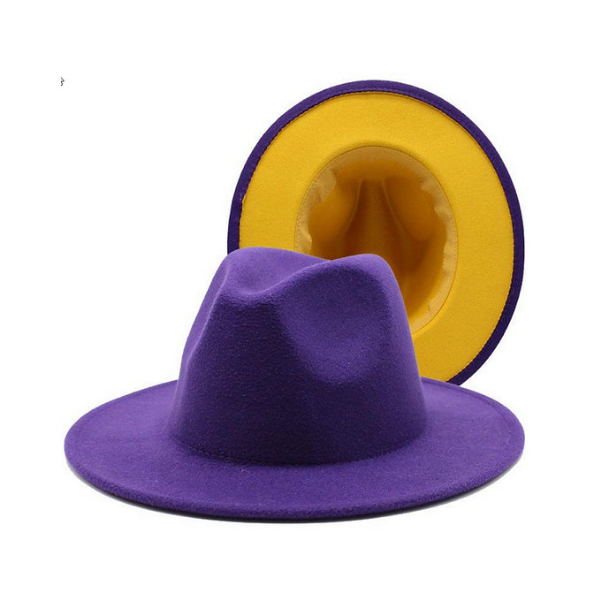 Purple and Yellow Fedora
