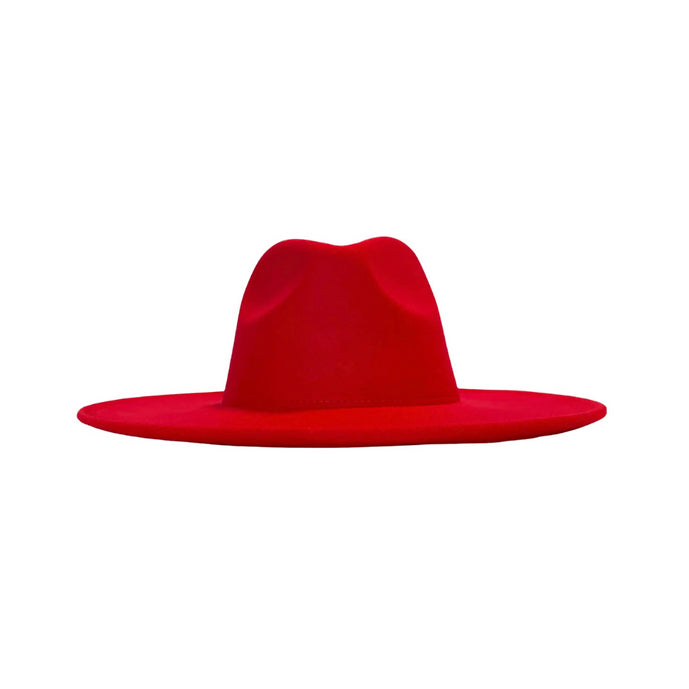 Red XL Wide Brim Fedora