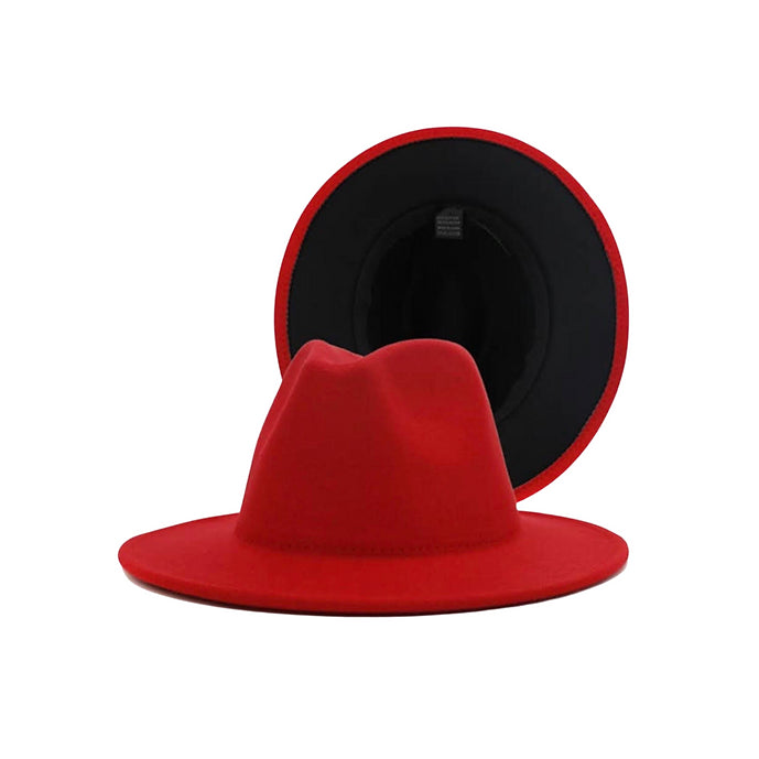 Red and Black Fedora
