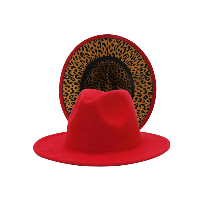 Red and Leopard Fedora